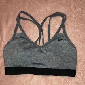 Grey Nike sports bra